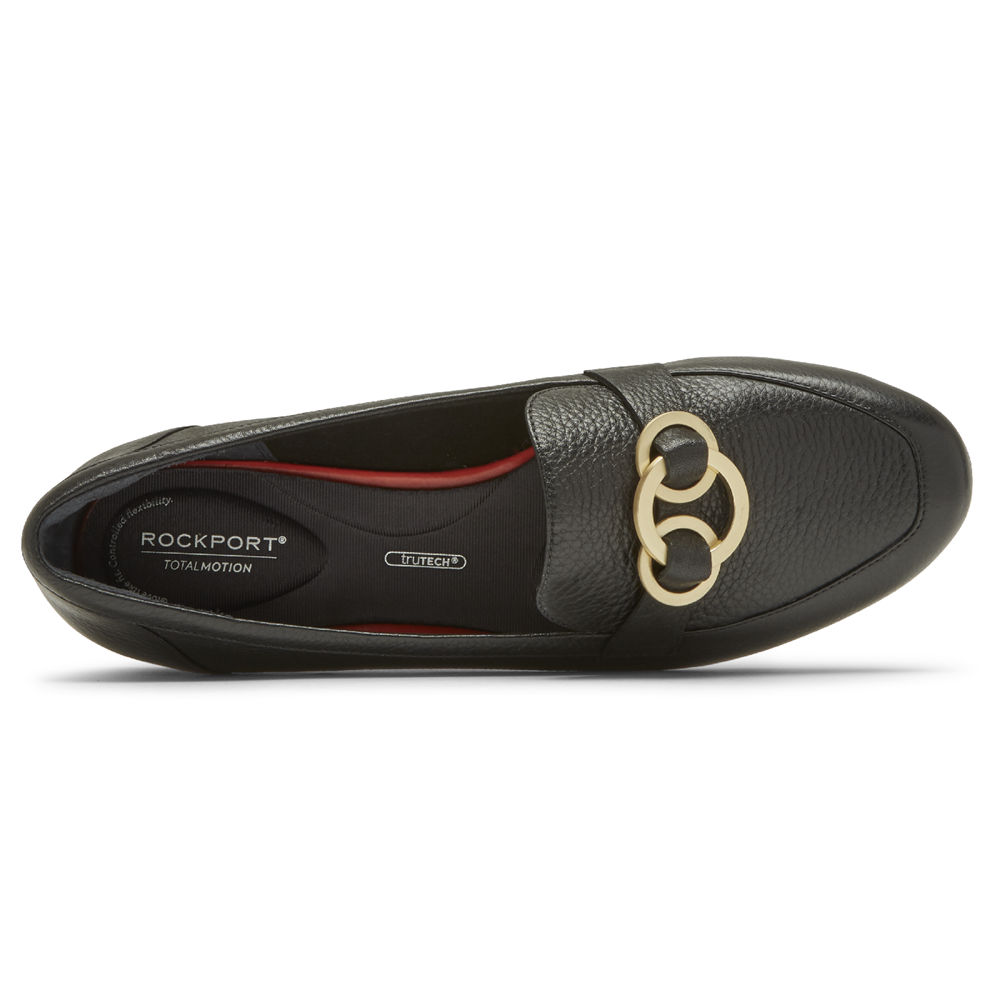 Rockport Singapore Womens Loafers - Total Motion Tavia Ring Black - LP9437682